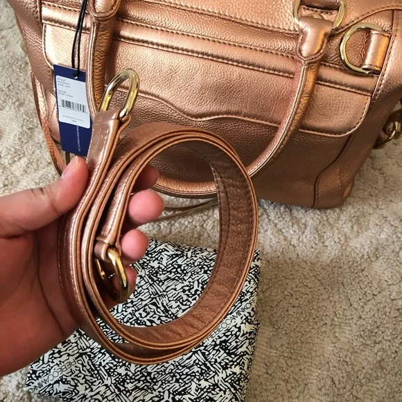Rebecca Minkoff MAB Mini Satchel in Rosegold - Picture 8 of 17